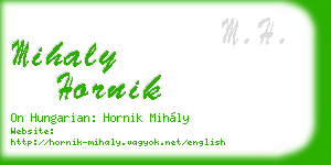 mihaly hornik business card